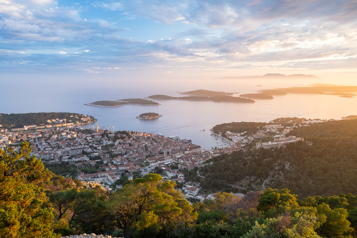 Blick auf Hvar, Kroatien